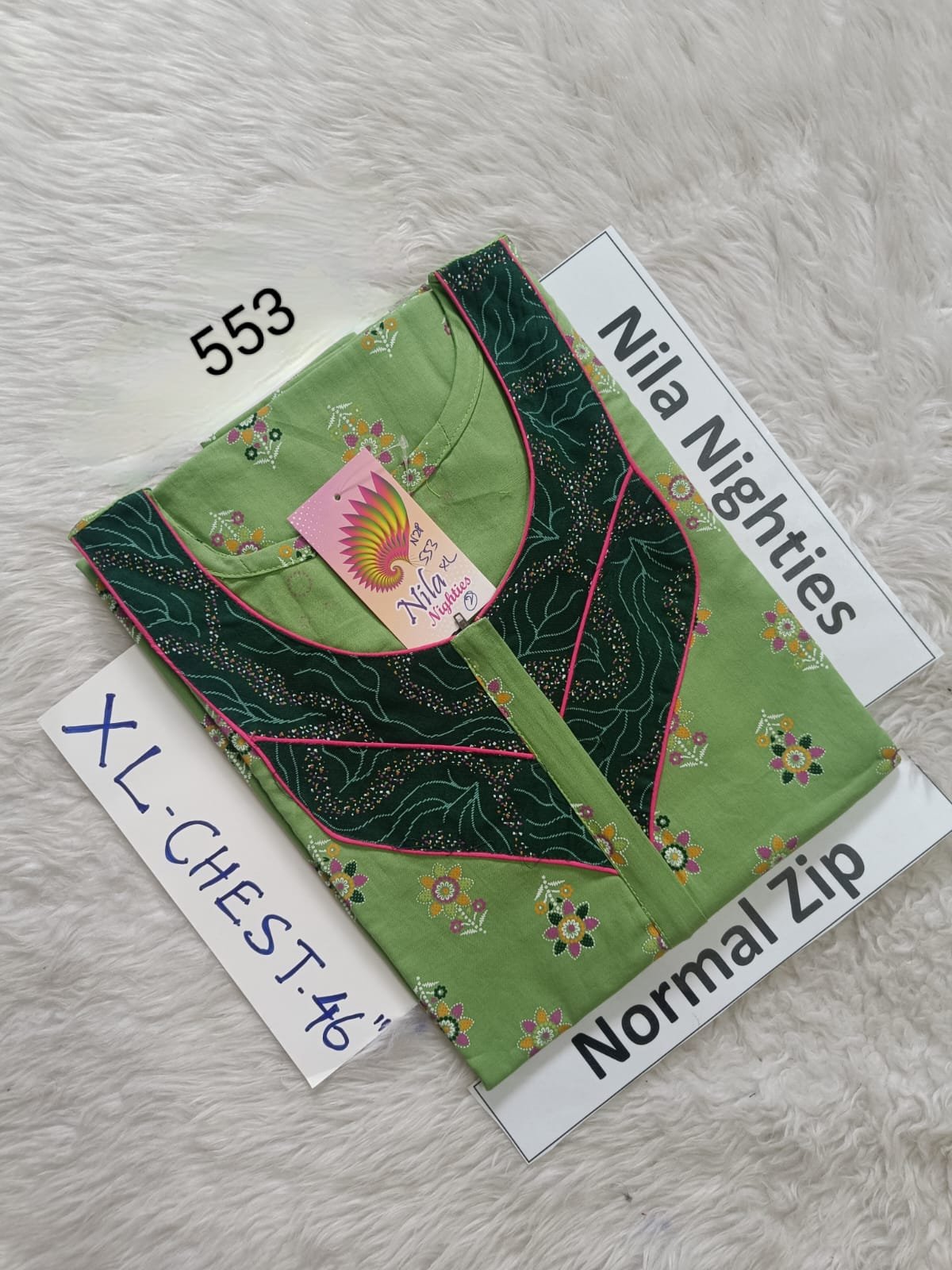 WhatsApp Image 2025-04-01 at 6.31.33 PM NZP553 - Nila Nighties - Normal Zip - XL Size