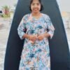 LC001 - Linen Cotton Side Open Kurti with Lining