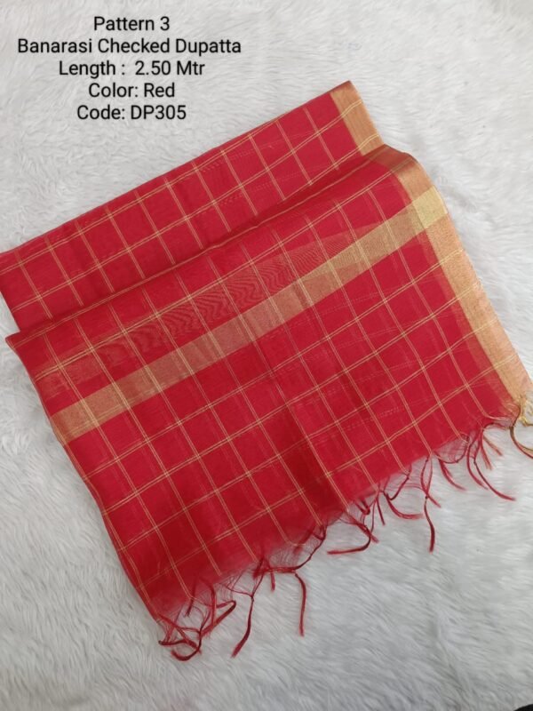 DP305 - Banarasi Checked Dupatta