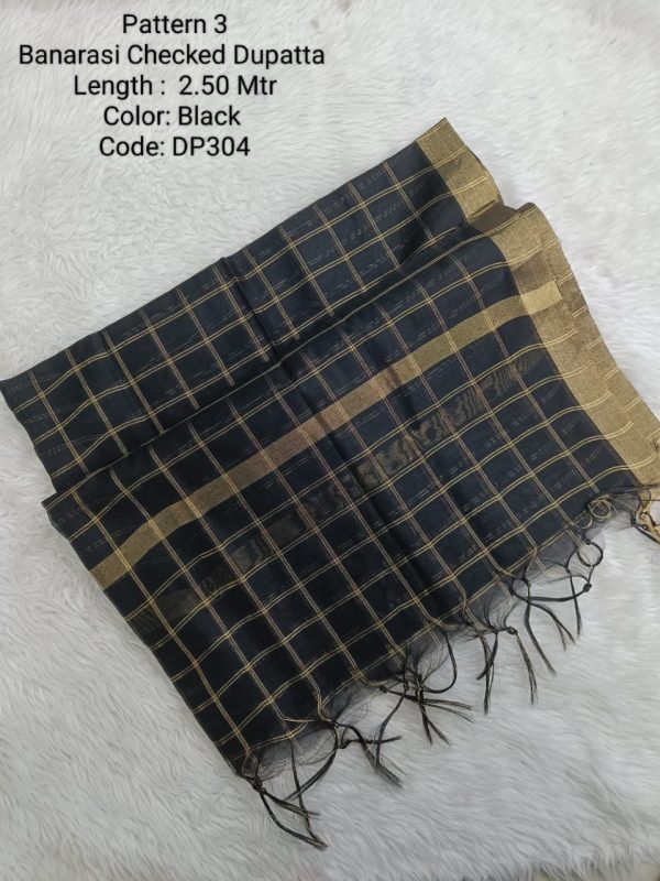 DP304 - Banarasi Checked Dupatta