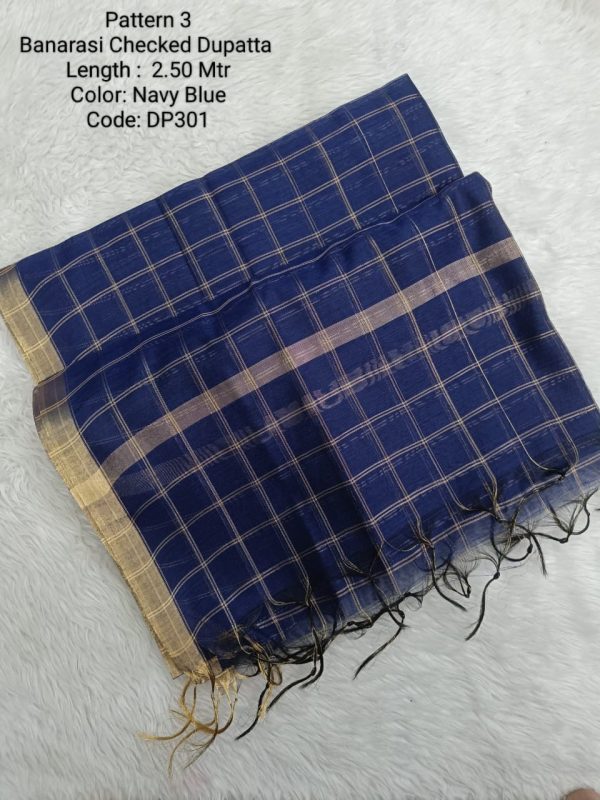DP301 - Banarasi Checked Dupatta
