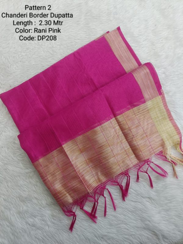 DP208 - Chanderi Border Dupatta