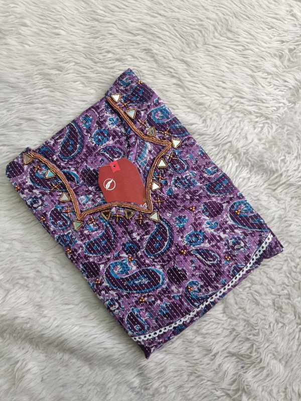 AHK021 - Avilyaa Aari Work (Hand Work) Kurtis - Without Lining