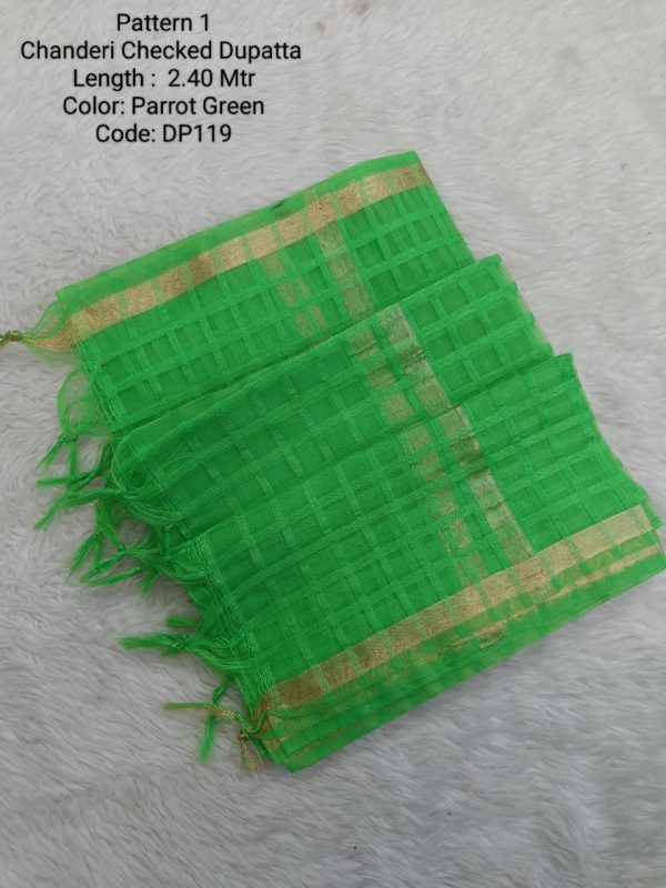 DP119 - Chanderi Checked Dupatta
