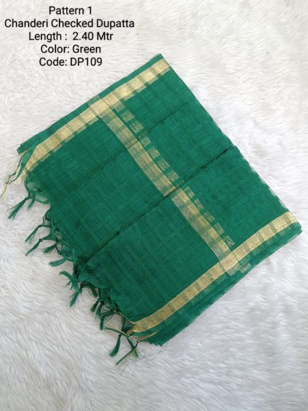 DP109 - Chanderi Checked Dupatta