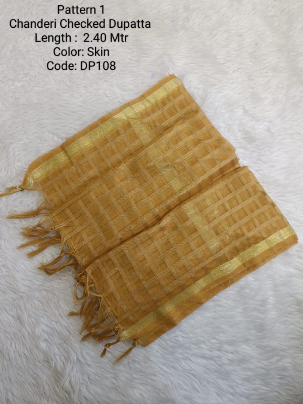 DP108 - Chanderi Checked Dupatta