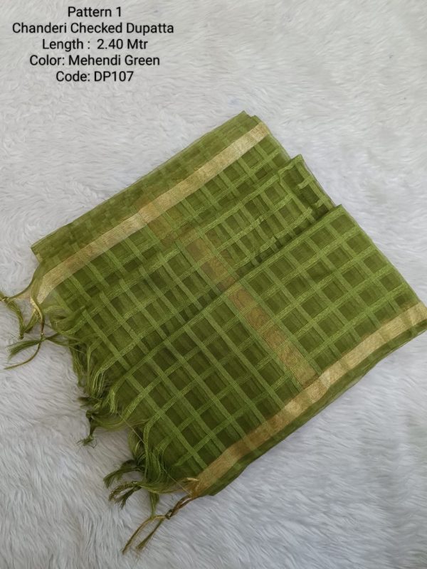 DP107 - Chanderi Checked Dupatta