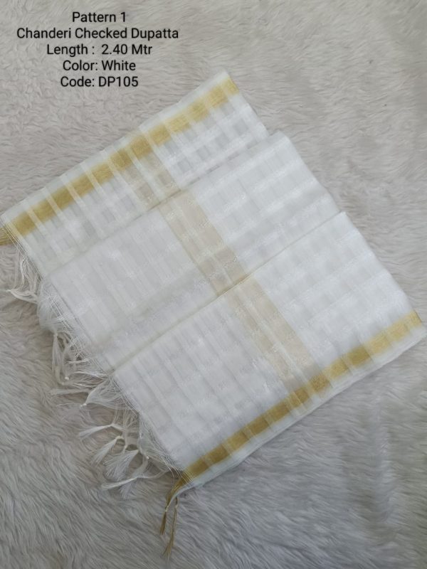 DP105 - Chanderi Checked Dupatta