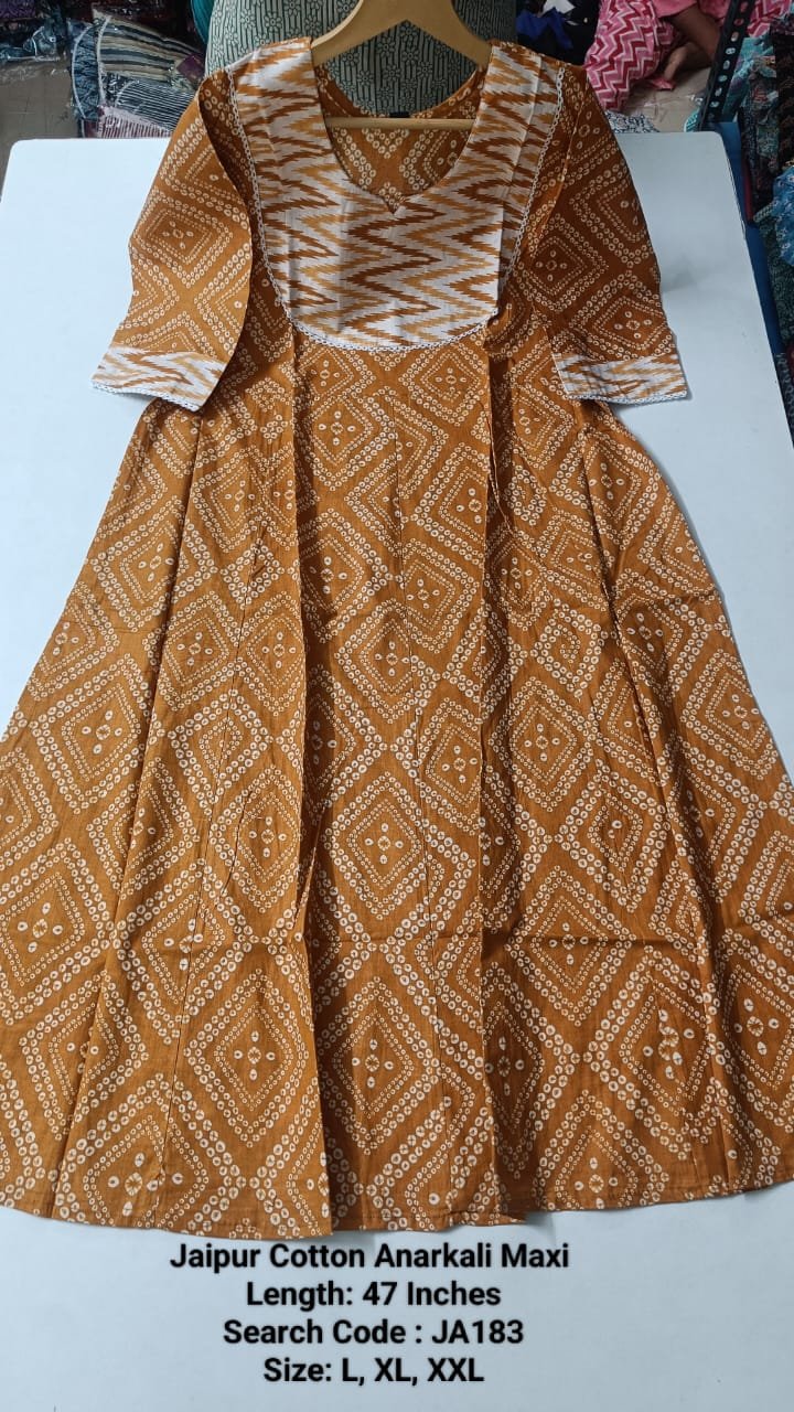 Jaipur Cotton Anarkali JA183
