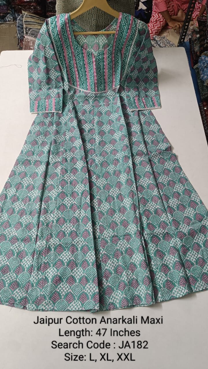 Jaipur Cotton Anarkali JA182