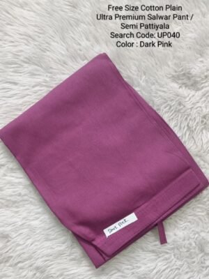 UP040 - Cotton Plain Pattiyala / Salwar Pant - Free Size