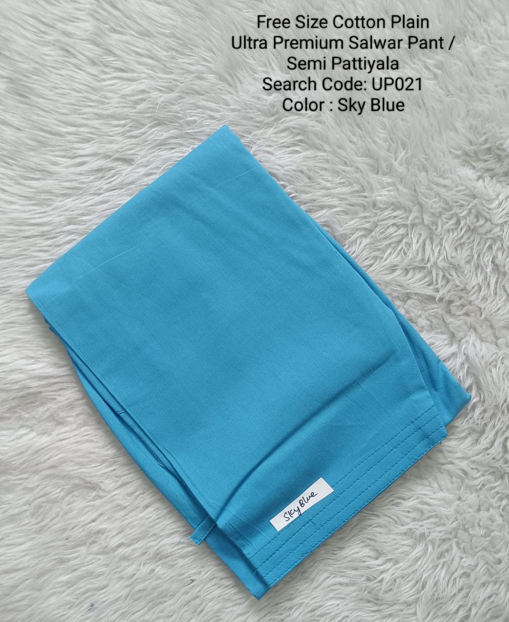 UP021- Cotton Plain Pattiyala / Salwar Pant - Free Size