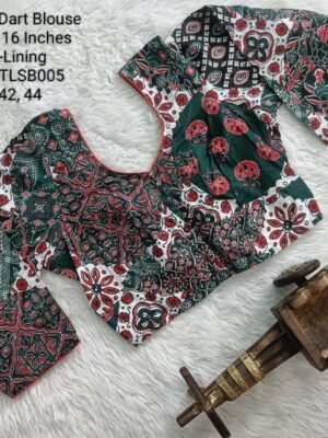 TLSB005 - Long Sleeve Readymade Blouse - Jaipur Cotton 3 Dart Blouse
