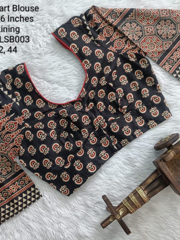 TLSB003 - Long Sleeve Readymade Blouse - Jaipur Cotton 3 Dart Blouse