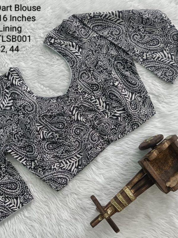 TLSB001 - Long Sleeve Readymade Blouse - Jaipur Cotton 3 Dart Blouse
