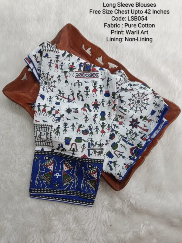 LSB054 - Long Sleeve Readymade Blouse - Princess Cut - Varli Art