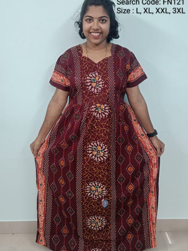 FN121 - Nila Nighties - Frock Model Nighties