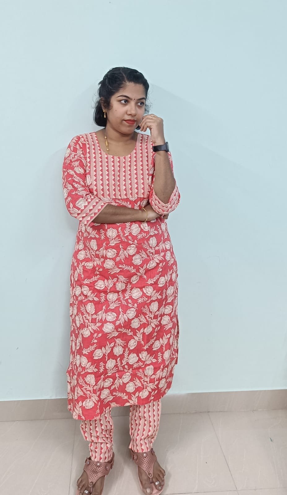 JCFS124- Jaipur Cotton - Full Set (Top, Bottom and Dupatta)