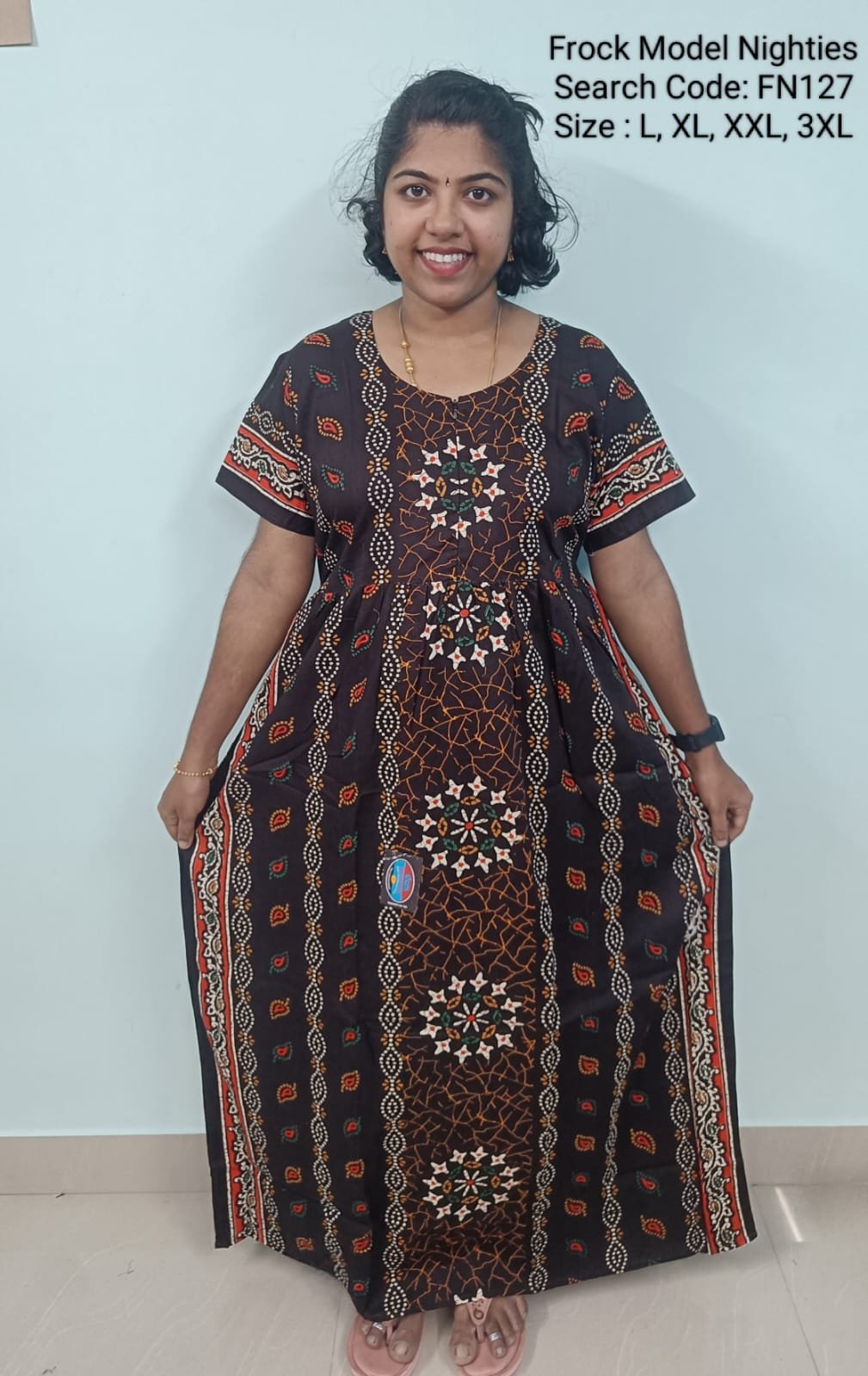 FN127 - Nila Nighties - Frock Model Nighties