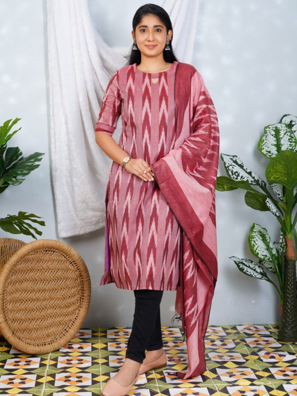 Ikkat Kurti with Dupatta - Boutique style Sets