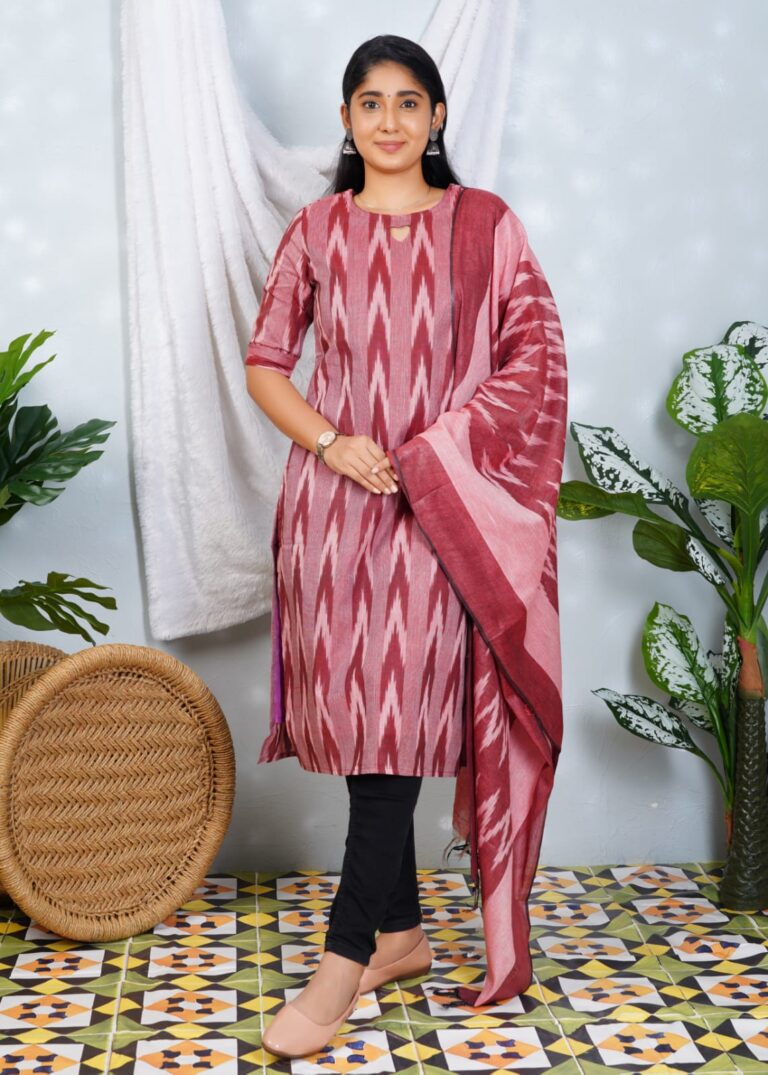 Ikkat Kurti with Dupatta - Boutique style Sets