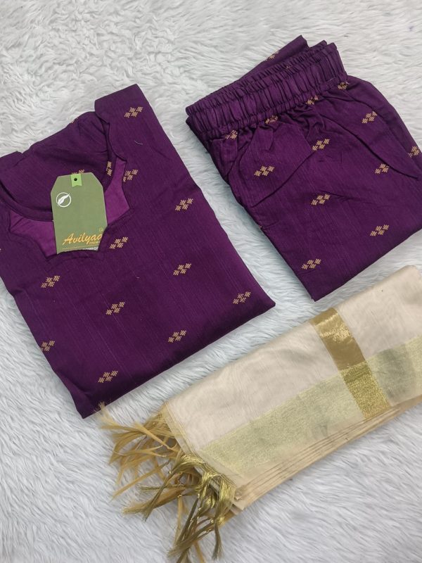 SCWL001- Silk Cotton - Full Set (Top, Bottom and Dupatta) - With Lining