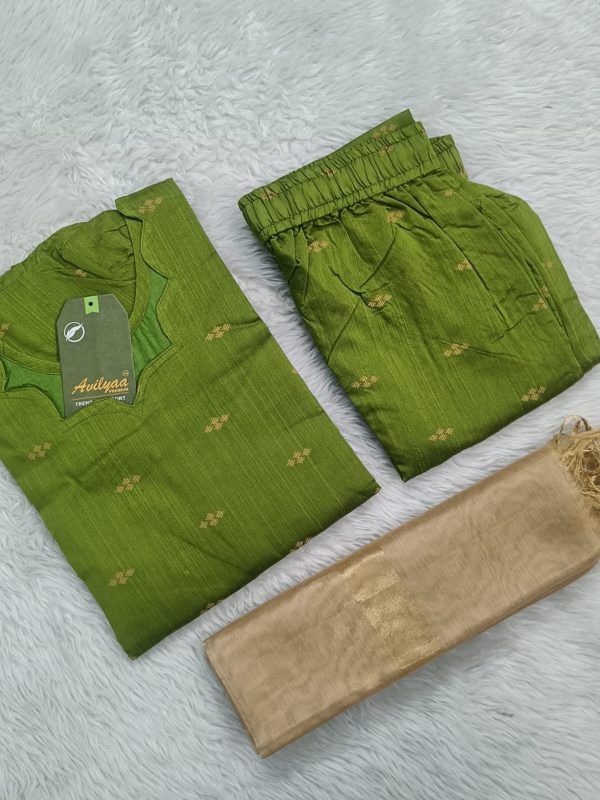 SCWL002- Raw Silk - Full Set (Top, Bottom and Dupatta) - With Lining