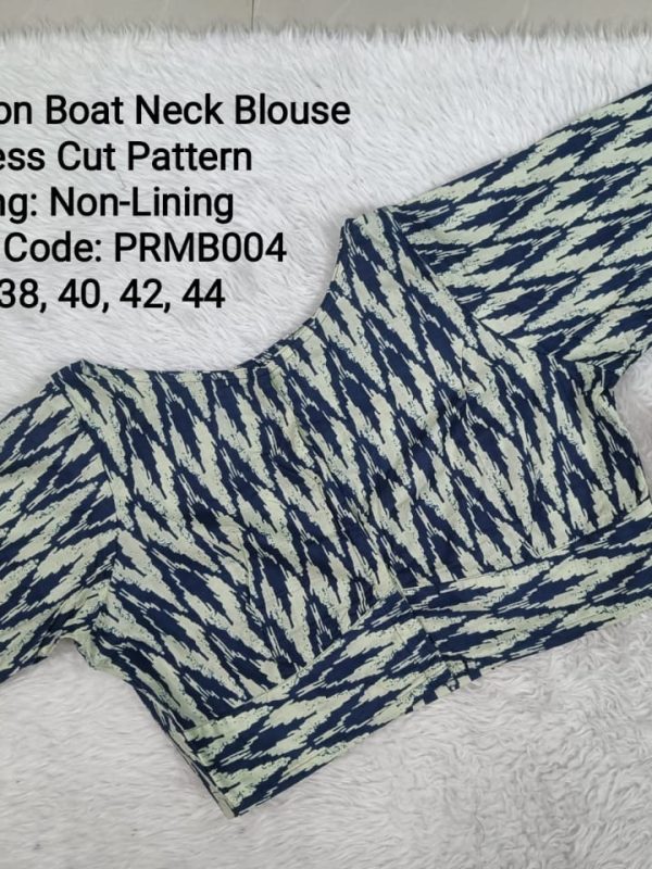 PRMB004 - Princesscut Boat Neck Blouse - Jaipur Cotton