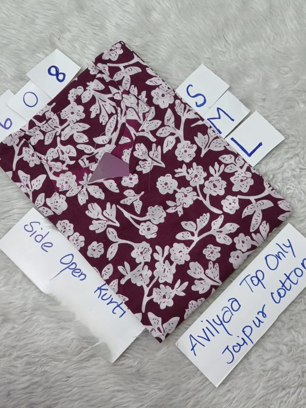 JCLT608- Jaipur Cotton Top Only without Lining