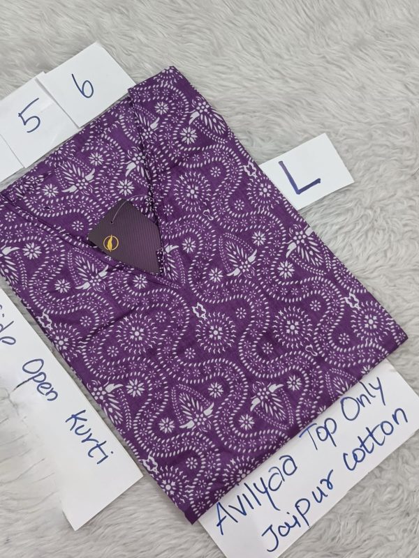 JCLT656- Jaipur Cotton Top Only without Lining
