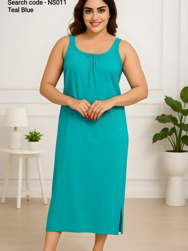 NS011-Nigthy Slip -Teal Blue