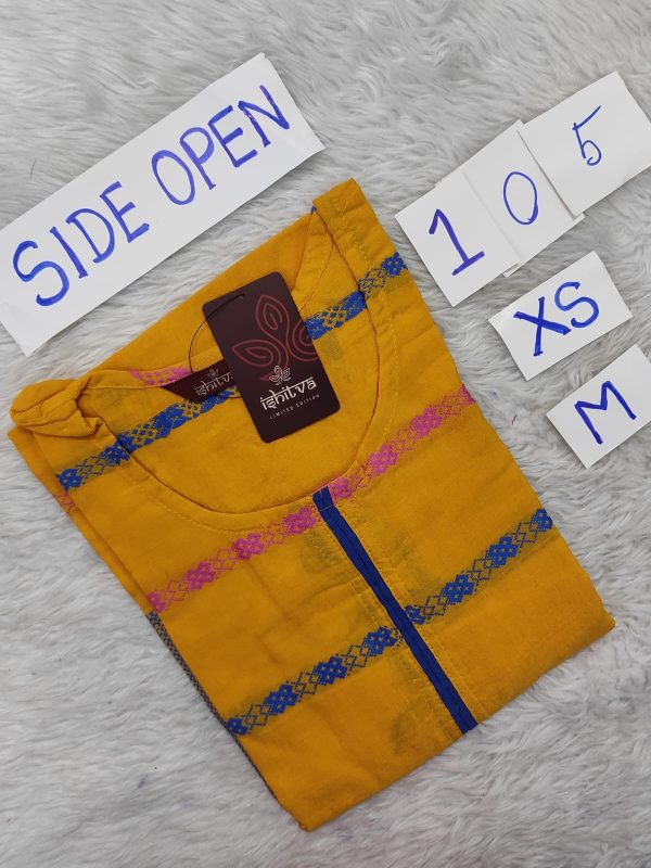 OZ105- XS , S, M Size - Side Open Kurti - Clearance