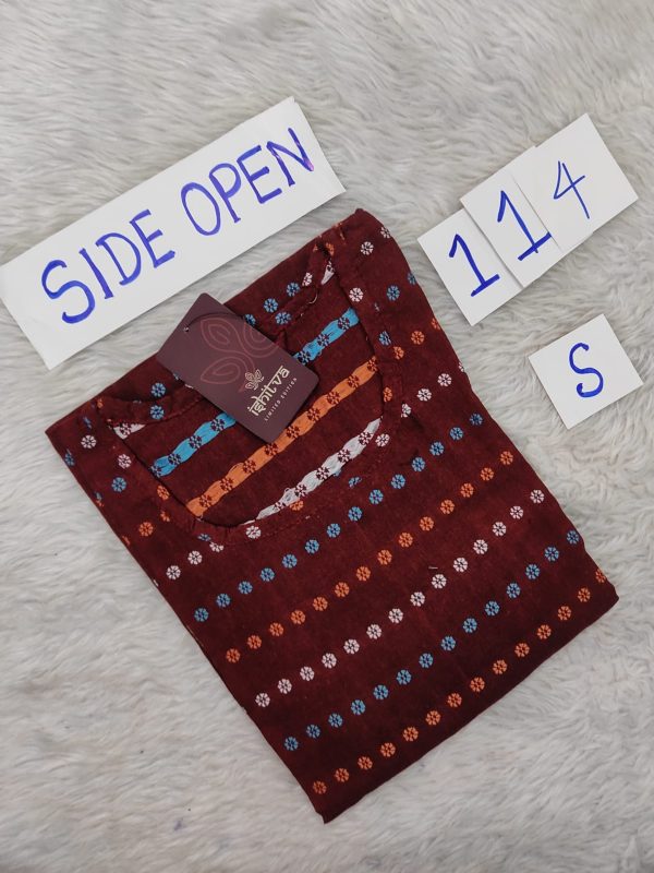 OZ114 - S ,M Size - Side Open Kurti - Clearance