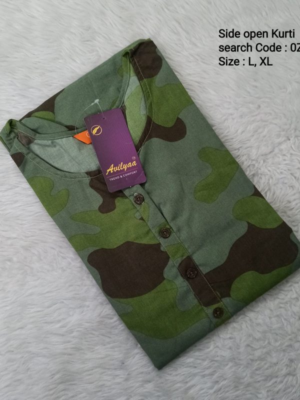 OZ169- L ,XL Size - Side Open Kurti - Clearance