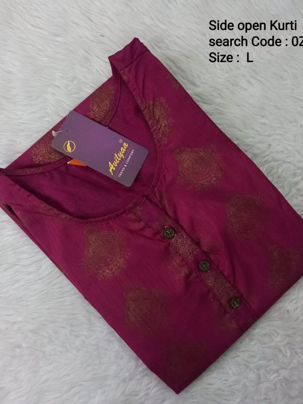 OZ168- L Size - Side Open Kurti - Clearance