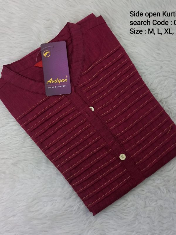 OZ162- M,L,XL,XXL Size - Side Open Kurti - Clearance