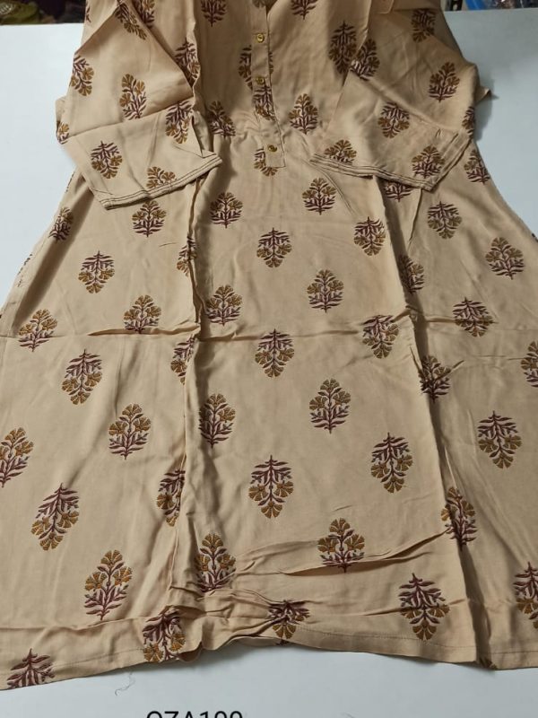 OZA199- S,M,L,XL,XXL Size - Side Open Kurti - Clearance