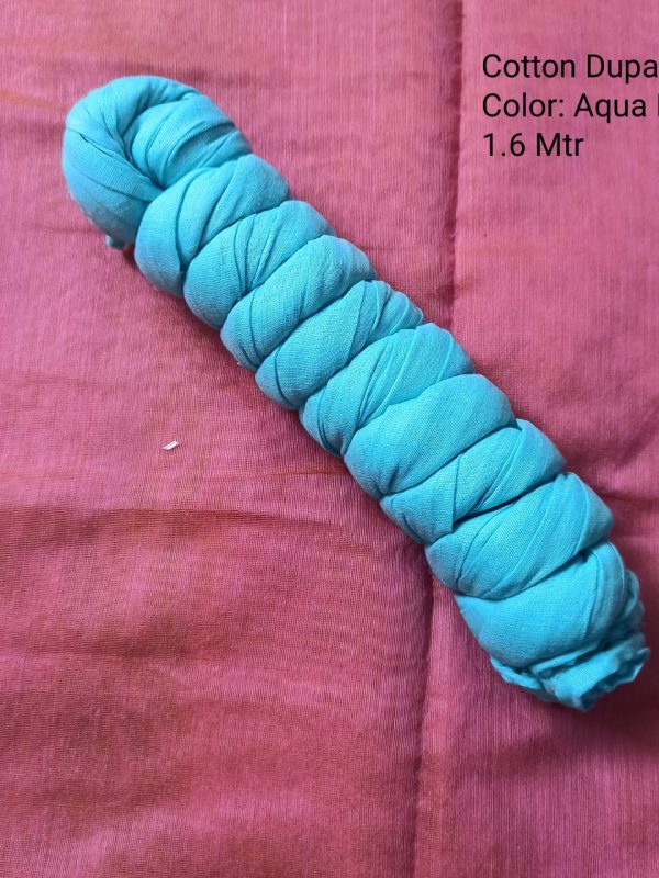 OZD004 - Cotton Dupatta - Aqua Blue