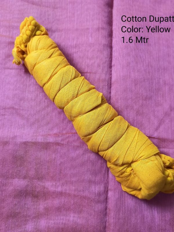 OZD014 - Cotton Dupatta - Yellow