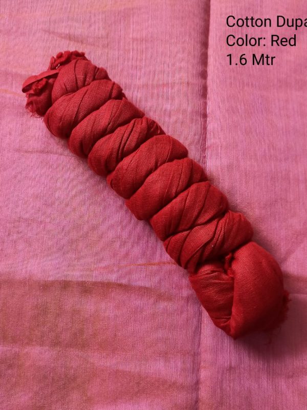 OZD005 - Cotton Dupatta - Red
