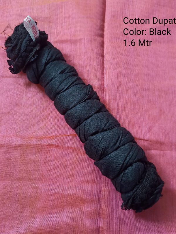 OZD011 - Cotton Dupatta - Black