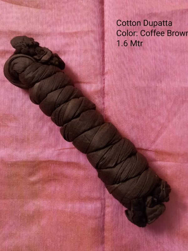 OZD009 - Cotton Dupatta - Coffee Brown