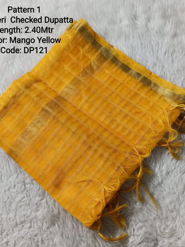 DP121 - Chanderi Checked Dupatta