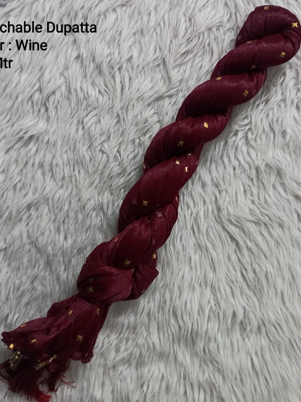 OZD038 - Stretchable Dupatta - Wine