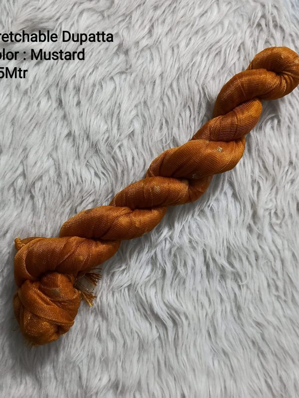 OZD034 - Stretchable Dupatta - Mustard