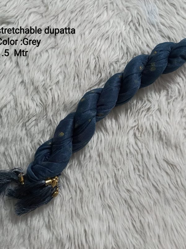 OZD032 - Stretchable Dupatta - Grey
