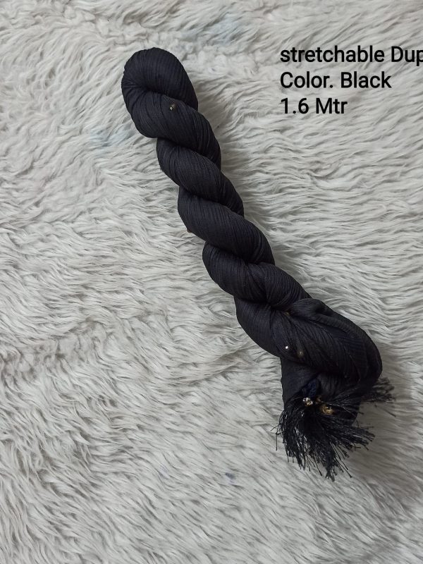 OZD029 - Stretchable Dupatta - Black