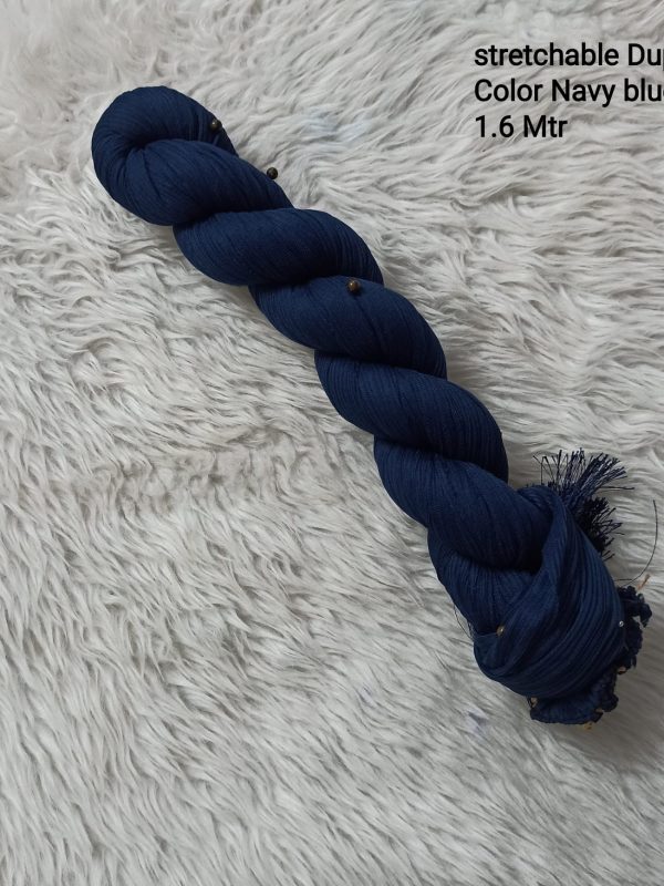 OZD026 - Stretchable Dupatta - Navy Blue