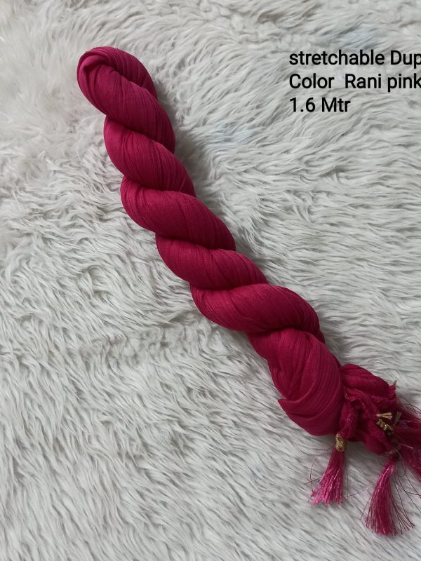 OZD023 - Stretchable Dupatta - Rani Pink.