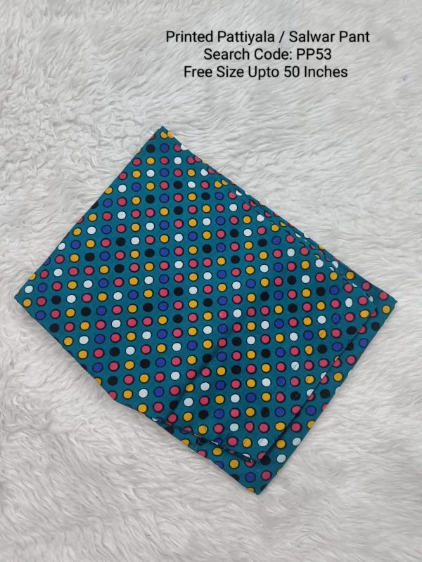 PP53 - Cotton Printed Pattiyala / Salwar Pant - Free Size